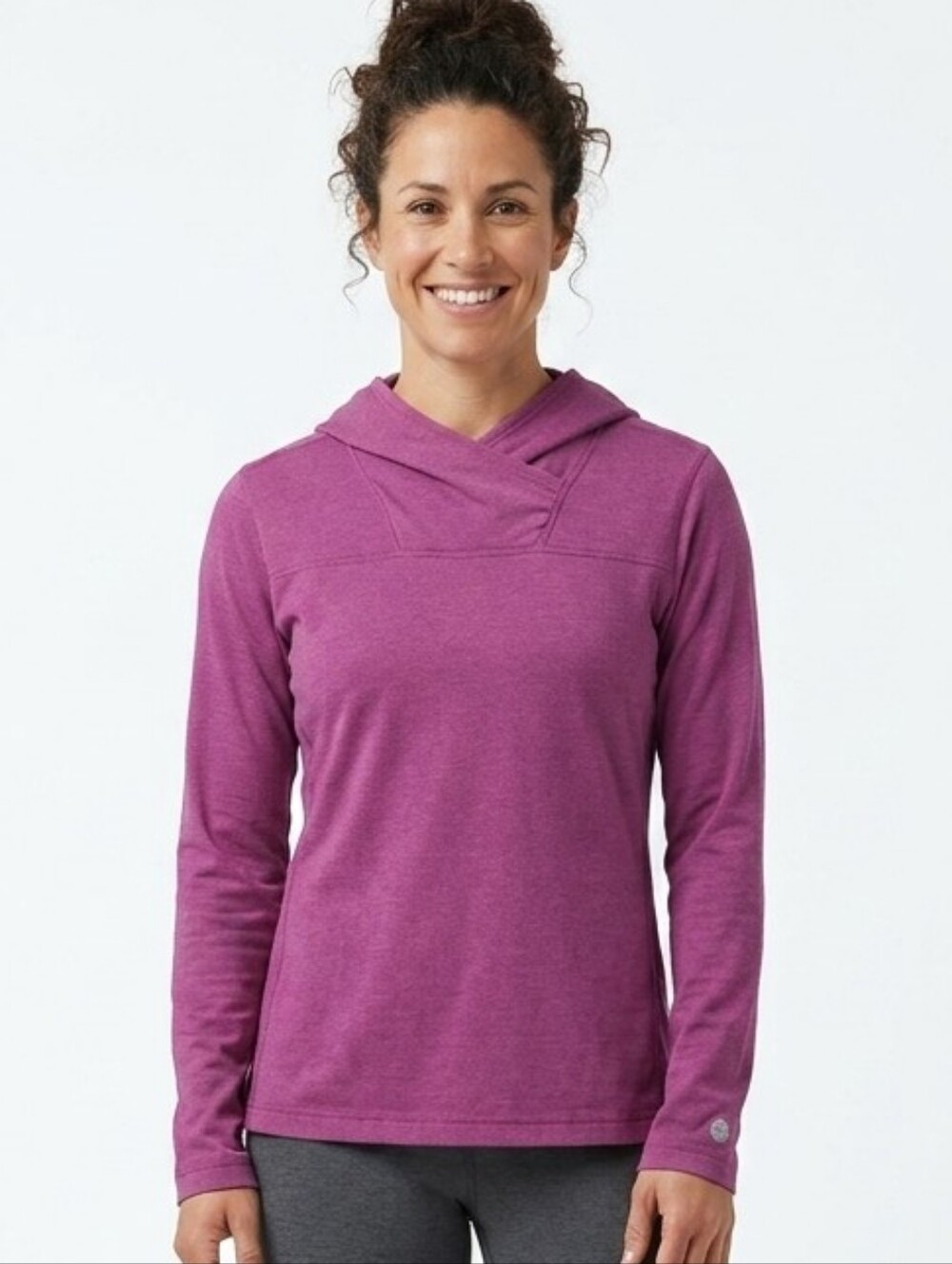 STIO hooded long sleeve layering hiking outdoor shirt top size Medium